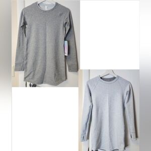 Ivivva By Lululemon Play N' Réversible Dress In Heather Gray Black Blue Size 12